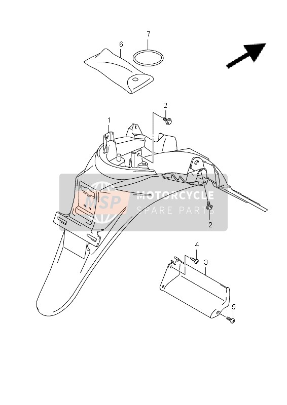 6311220H00291, Spatbord,Achter, Suzuki, 0